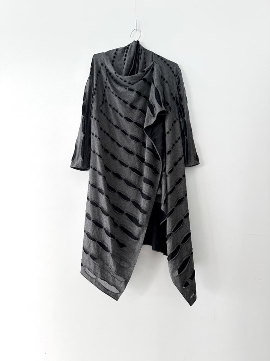 Hybrid punching drape open cardigan  상품이미지1