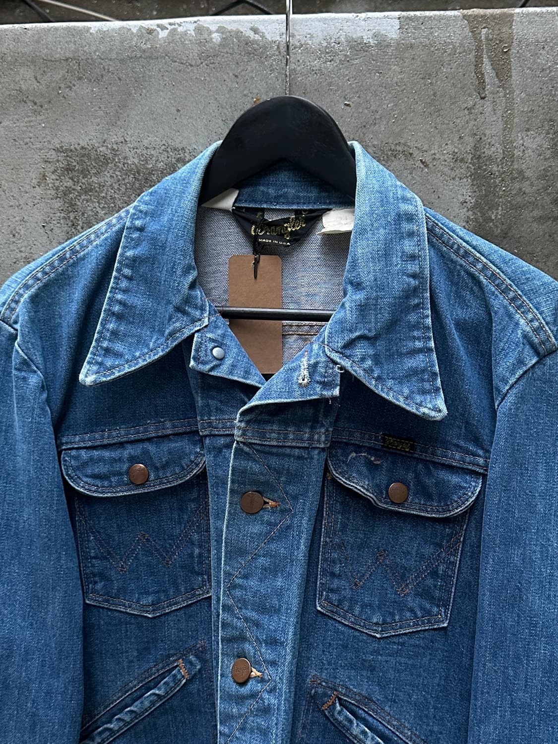 70’s USA Made 랭글러 126MJ 셀비지 데님 자켓 상품이미지5