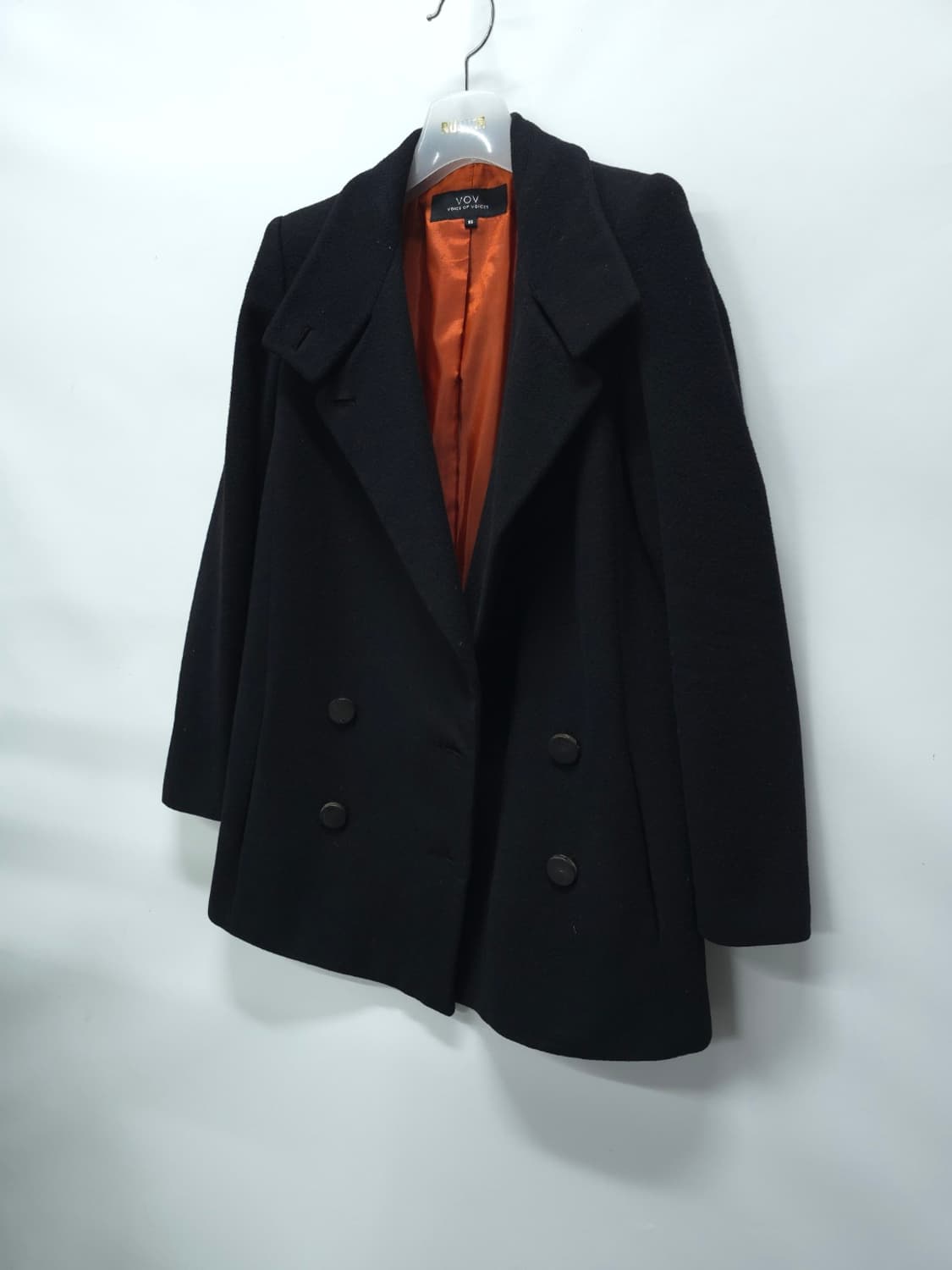 VOV(보브)여성 블랙 하프 울코트 55사이즈 상품이미지4