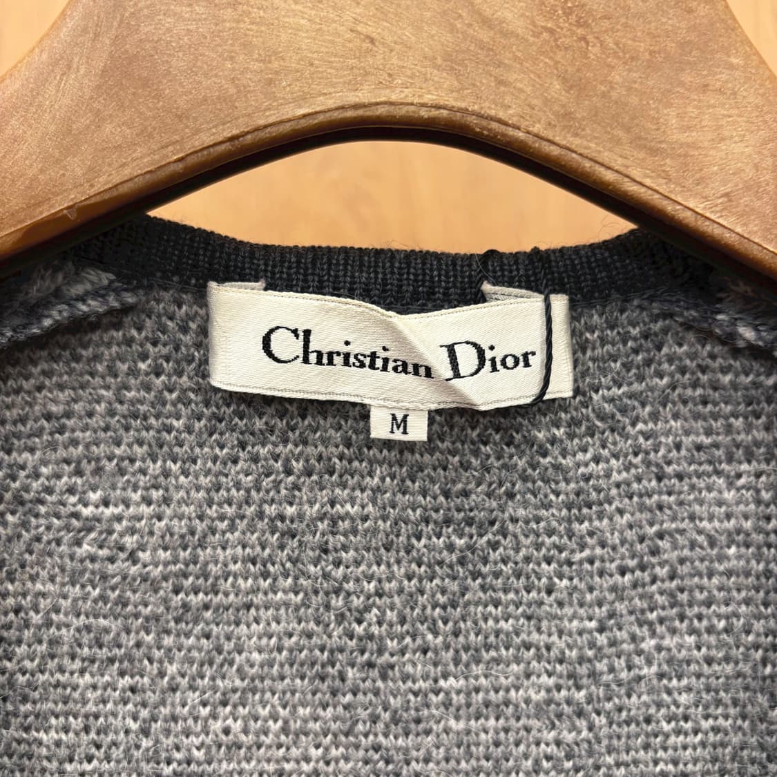 크리스찬 디올 울 니트 긴팔 가디건 지브라 애니멀 패턴 디테일 그레이 상품이미지7