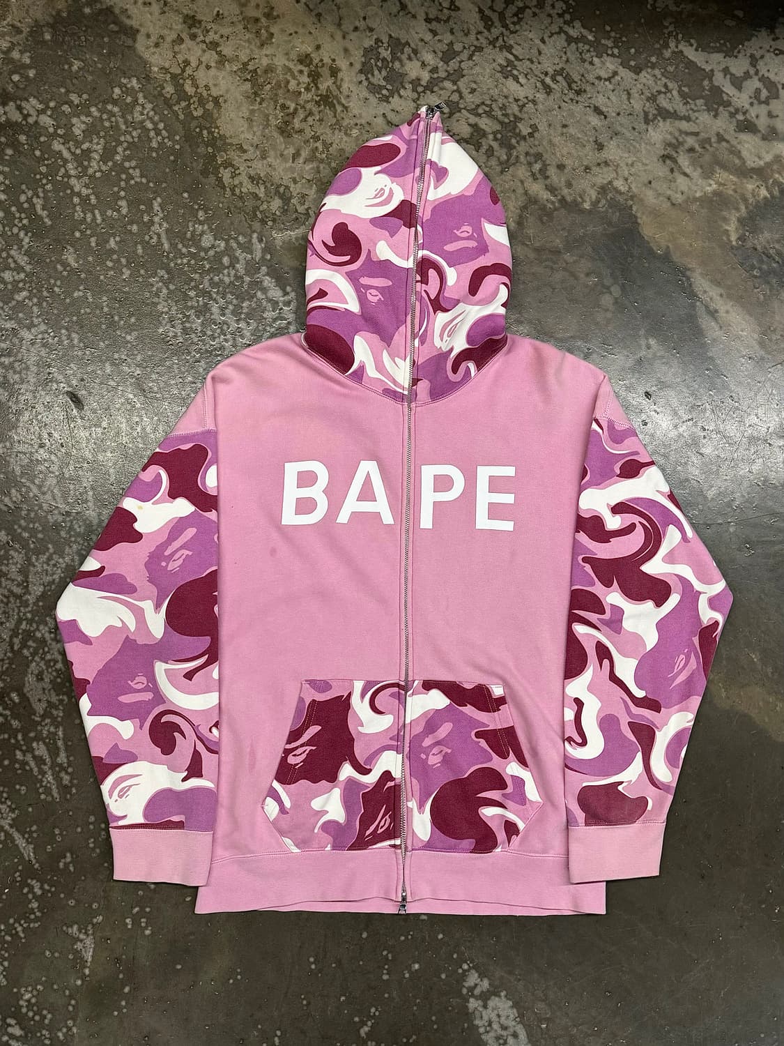 베이프 핑크카모 후드집업 XS (m) 상품이미지1