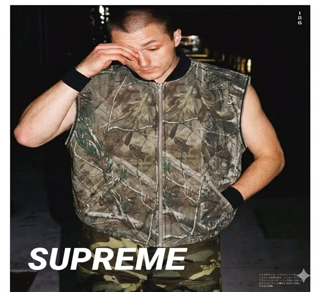 슈프림 집 오프 슬리브 퀼티드 봄버 자켓 리얼트리 상품이미지5