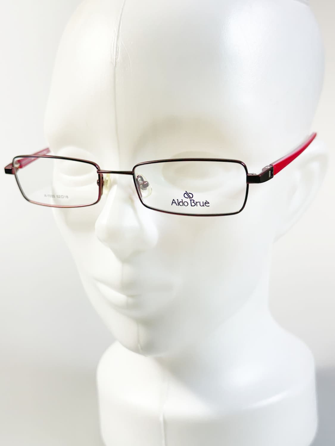 ALDO BRUE 레드 와인 메탈 슬림 스퀘어 빈티지 안경 상품이미지8