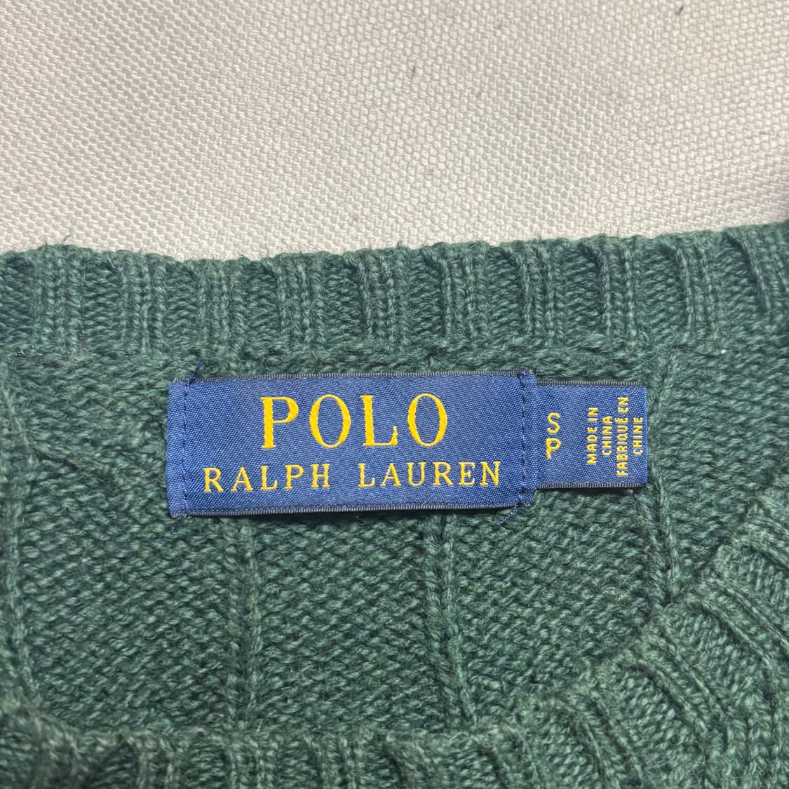 S 폴로랄프로렌 그린 케이블 니트 상품이미지4