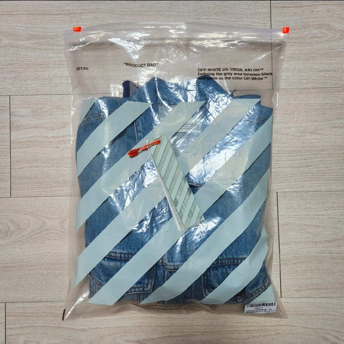 정품 오프화이트 데님 자켓  상품이미지8