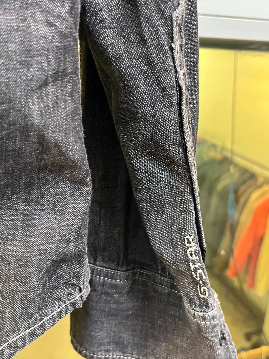 G-Star Raw 웨스턴 흑청 데님 셔츠 M 상품이미지8