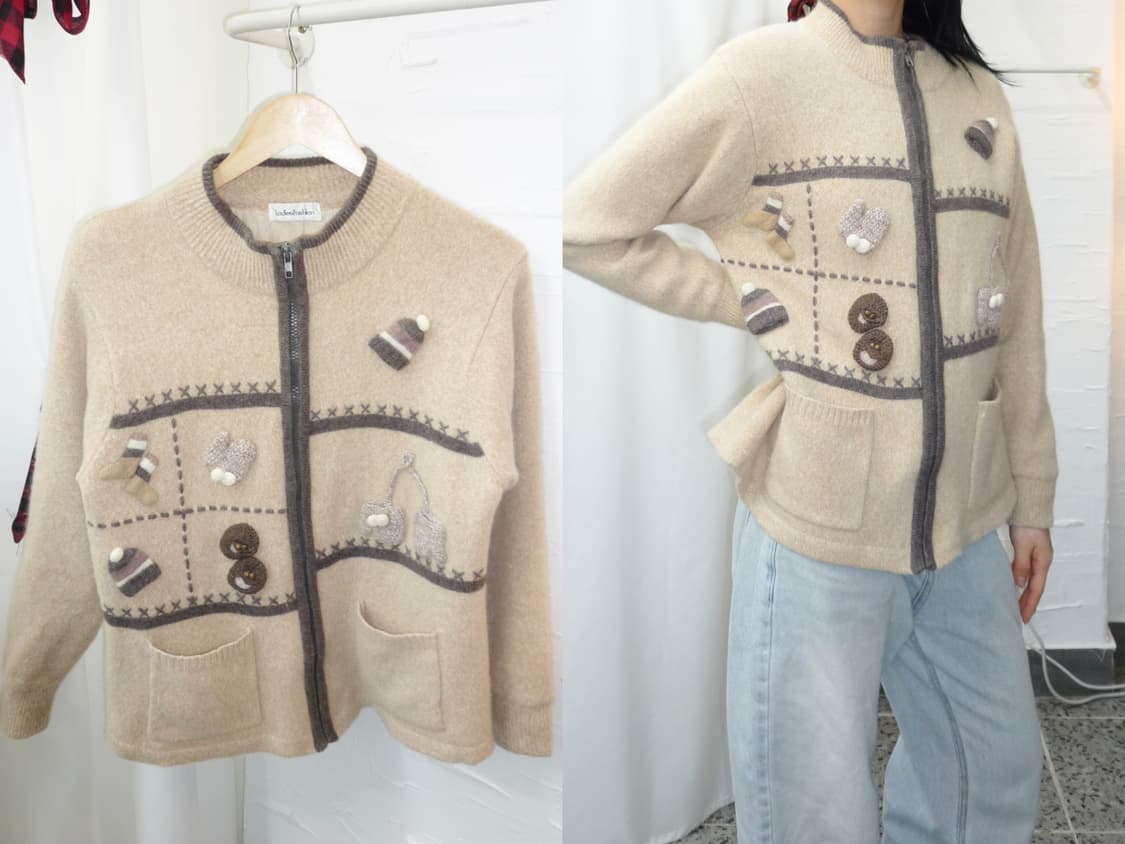 Winter mood zip-up cardigan 상품이미지1