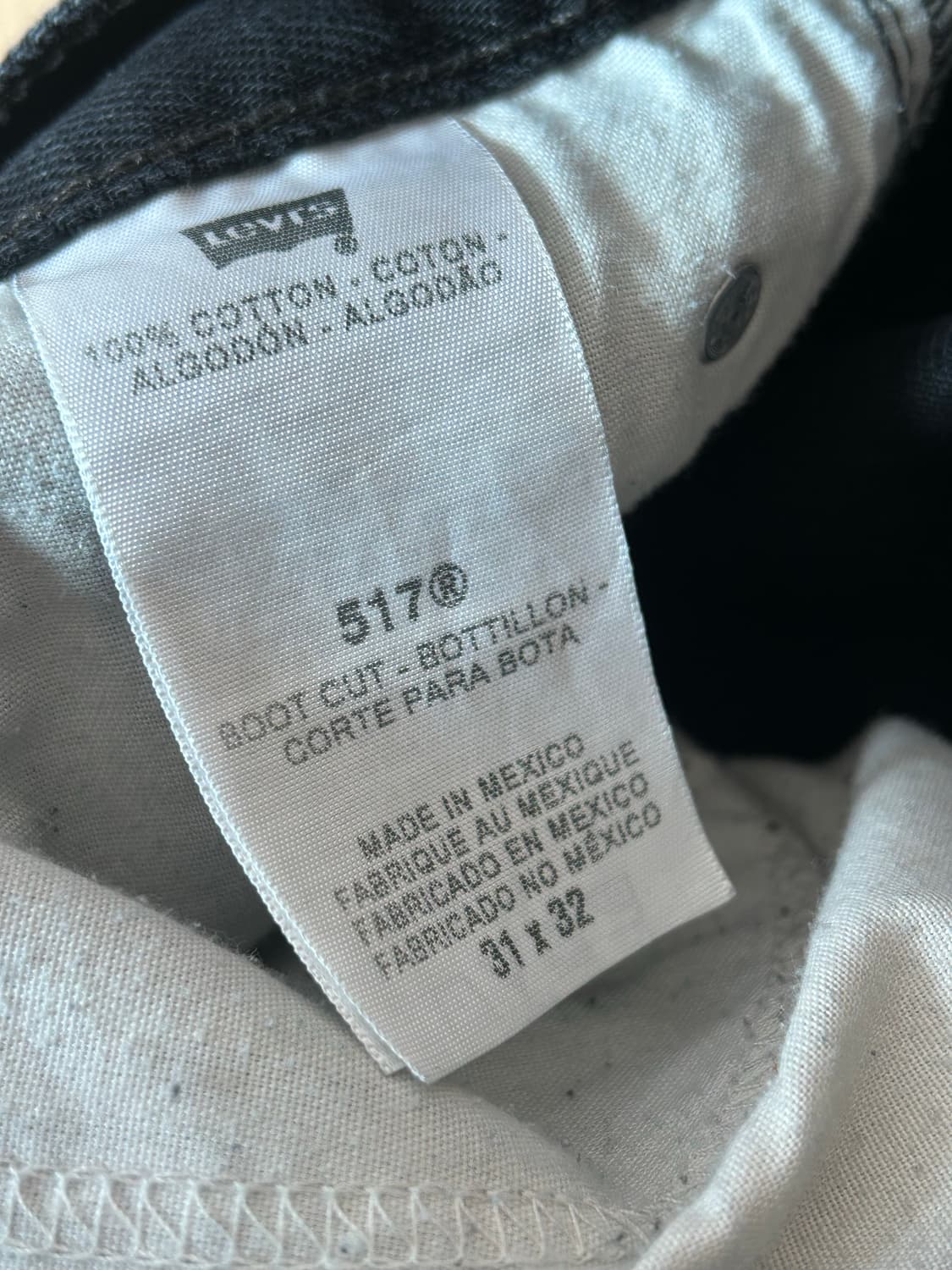 리바이스 517 블랙 부츠컷 데님팬츠 상품이미지6