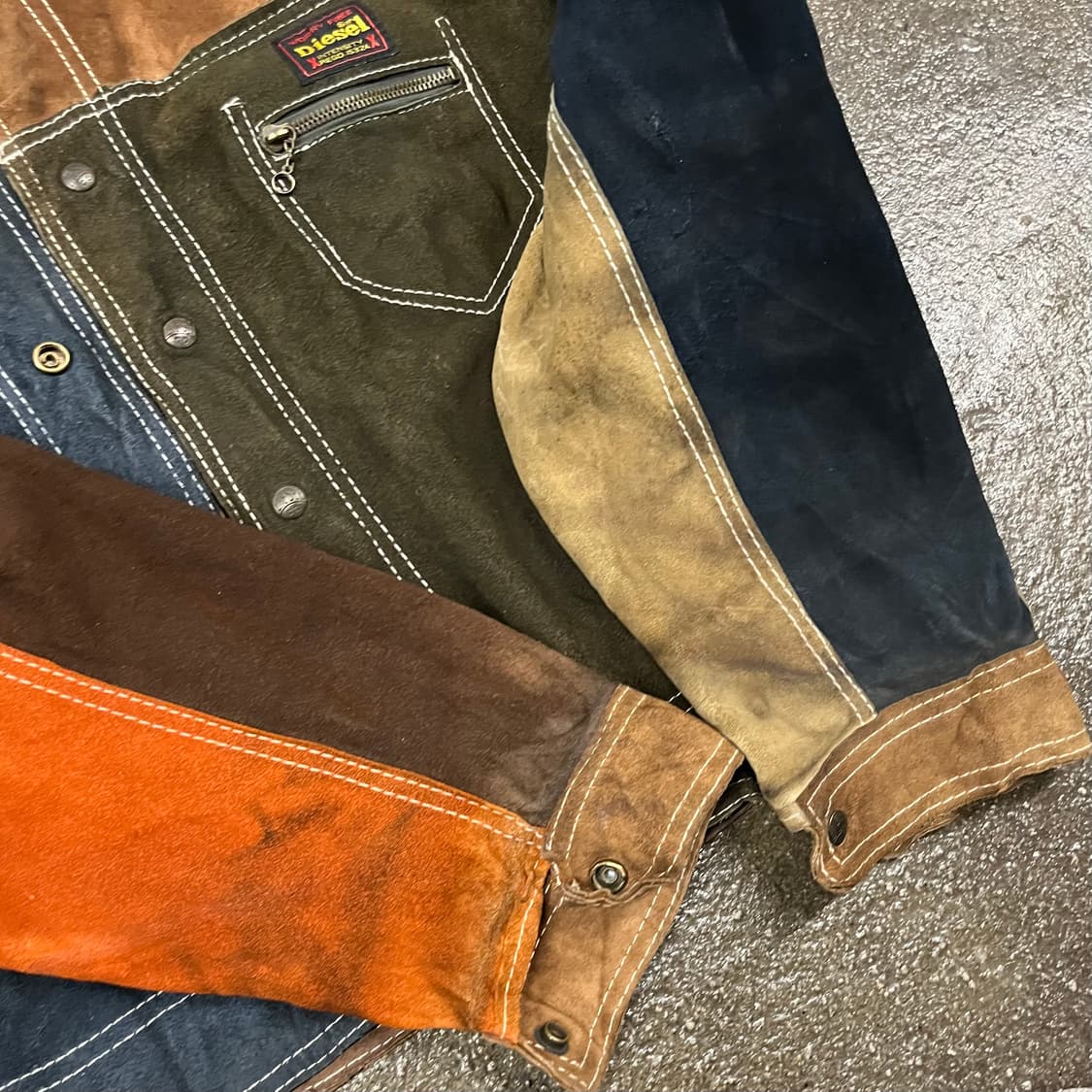 90s Diesel 리버시블 스웨이드 트러커 자켓 (105) 상품이미지2