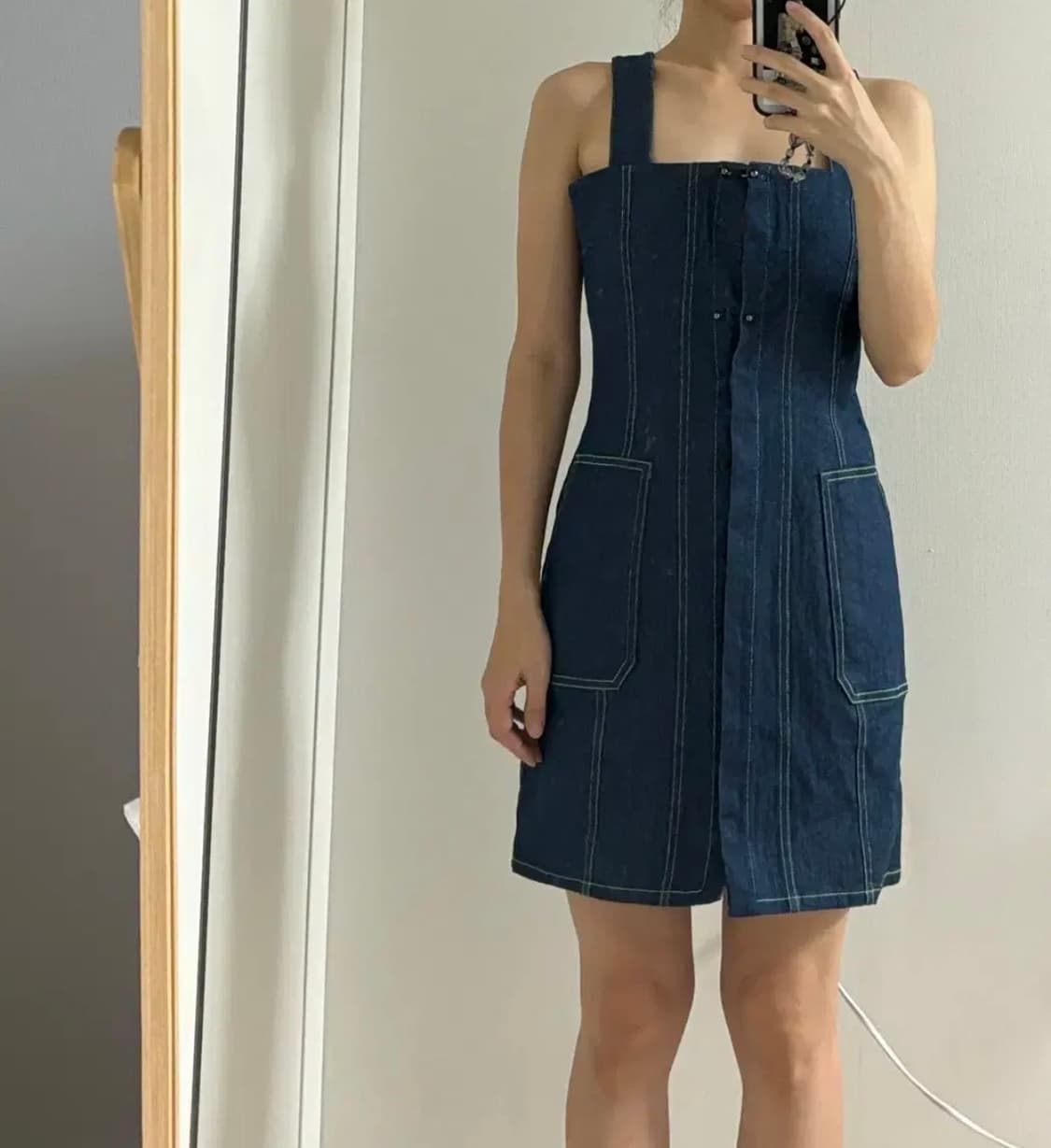 Ann / 원피스/ 크리스탈착용/ 청원피스/멜빵원피스/비비엔착용 상품이미지4