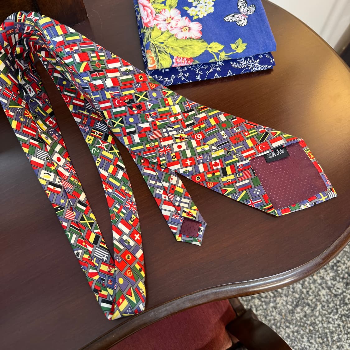 빈티지 만국기 실크 넥타이   상품이미지3