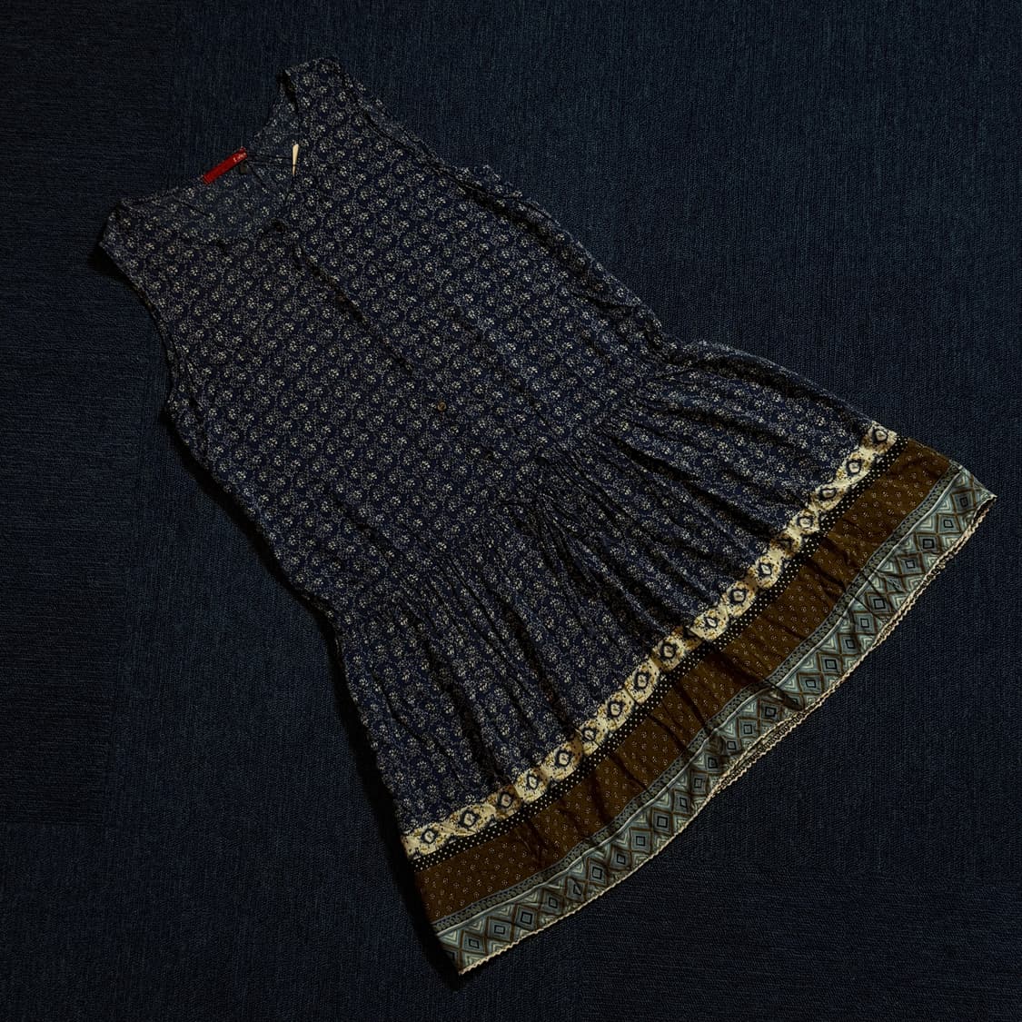 모리걸 플라워 패턴 민소매 원피스 상품이미지1