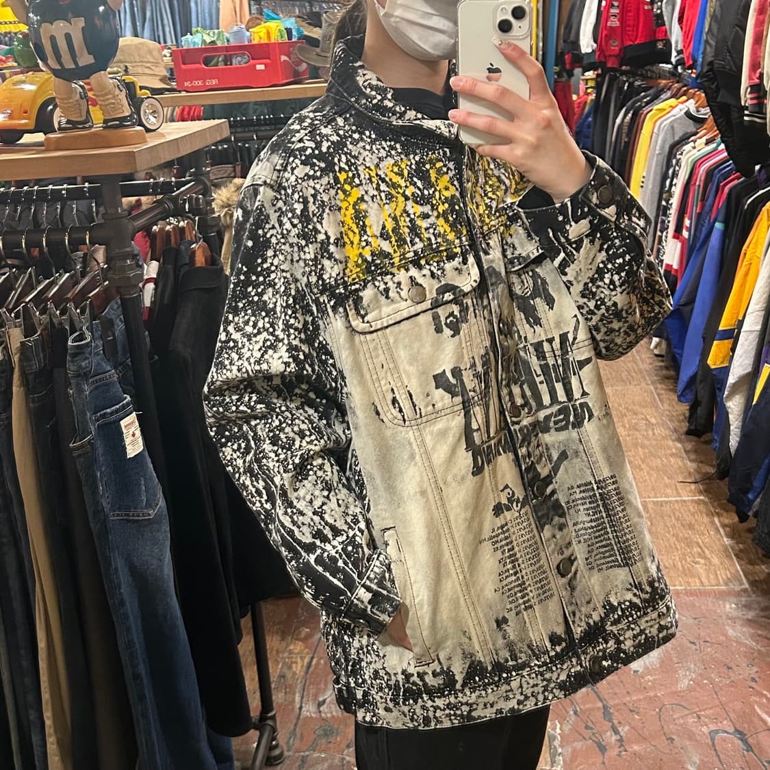 [HI]  아소스 데님 자켓 블랙&화이트 상품이미지3