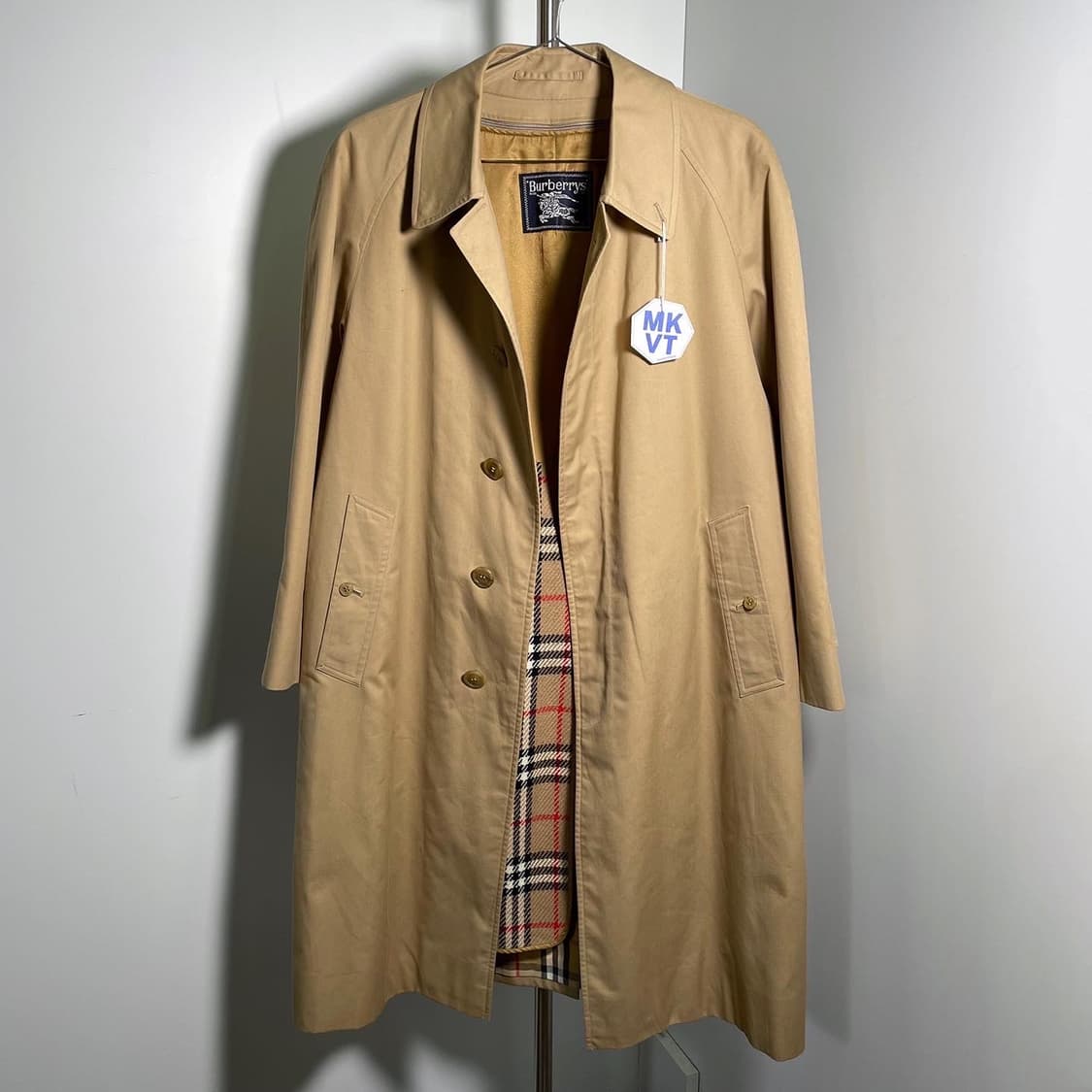 버버리 체크 안감 싱글 트렌치 코트 상품이미지1