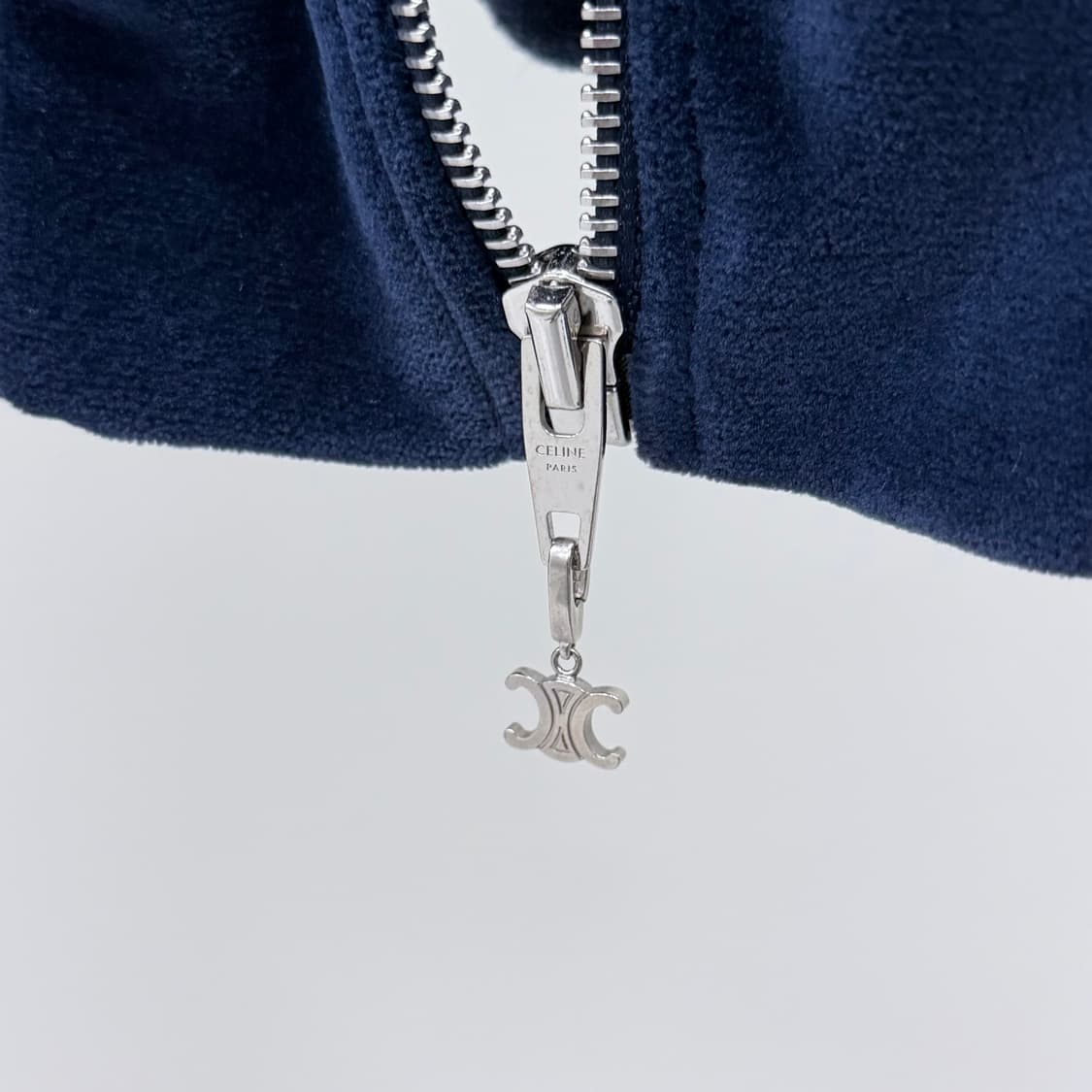 [S+급/XL] 셀린느 트리오페 벨벳 트레이닝 집업 자켓 네이비 상품이미지6