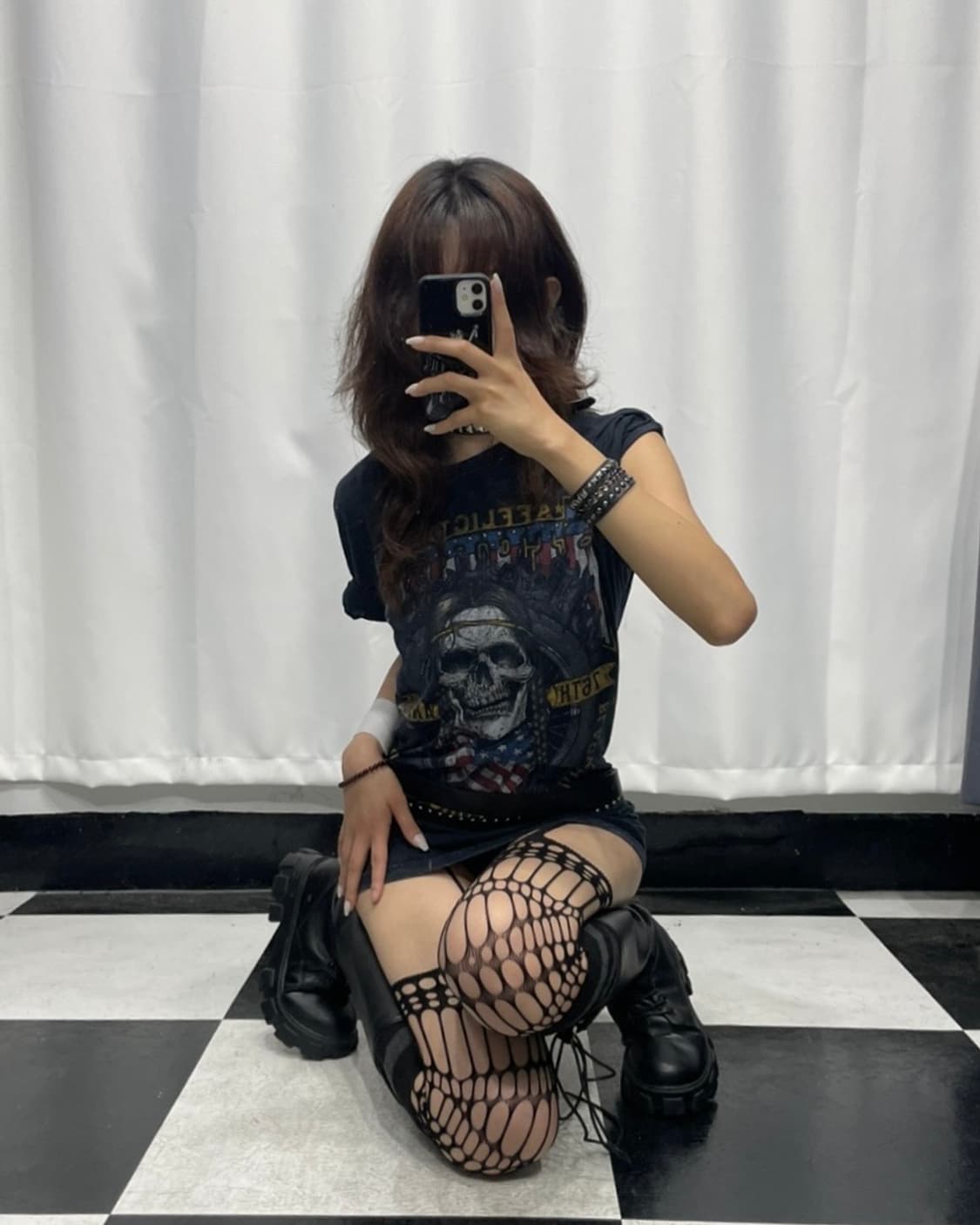 🎸블랙 스컬 프린팅 티셔츠🎸 상품이미지2