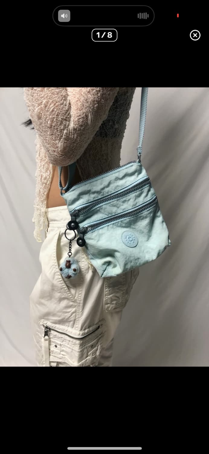 키플링 빈티지 크로스백 스카이블루 상품이미지1