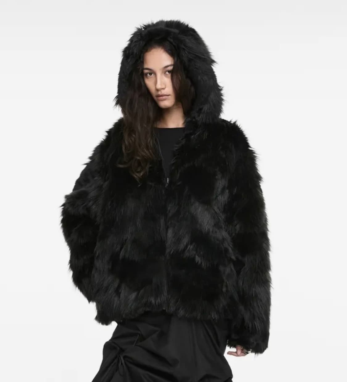 나체 리버시블 후디 퍼자켓 블랙 0사이즈 상품이미지1