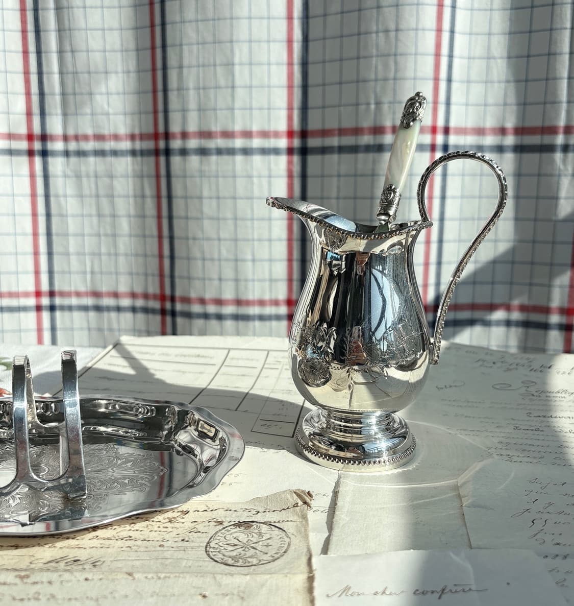 1940s 영국 빈티지 실버플레이트 크리머 저그 상품이미지3