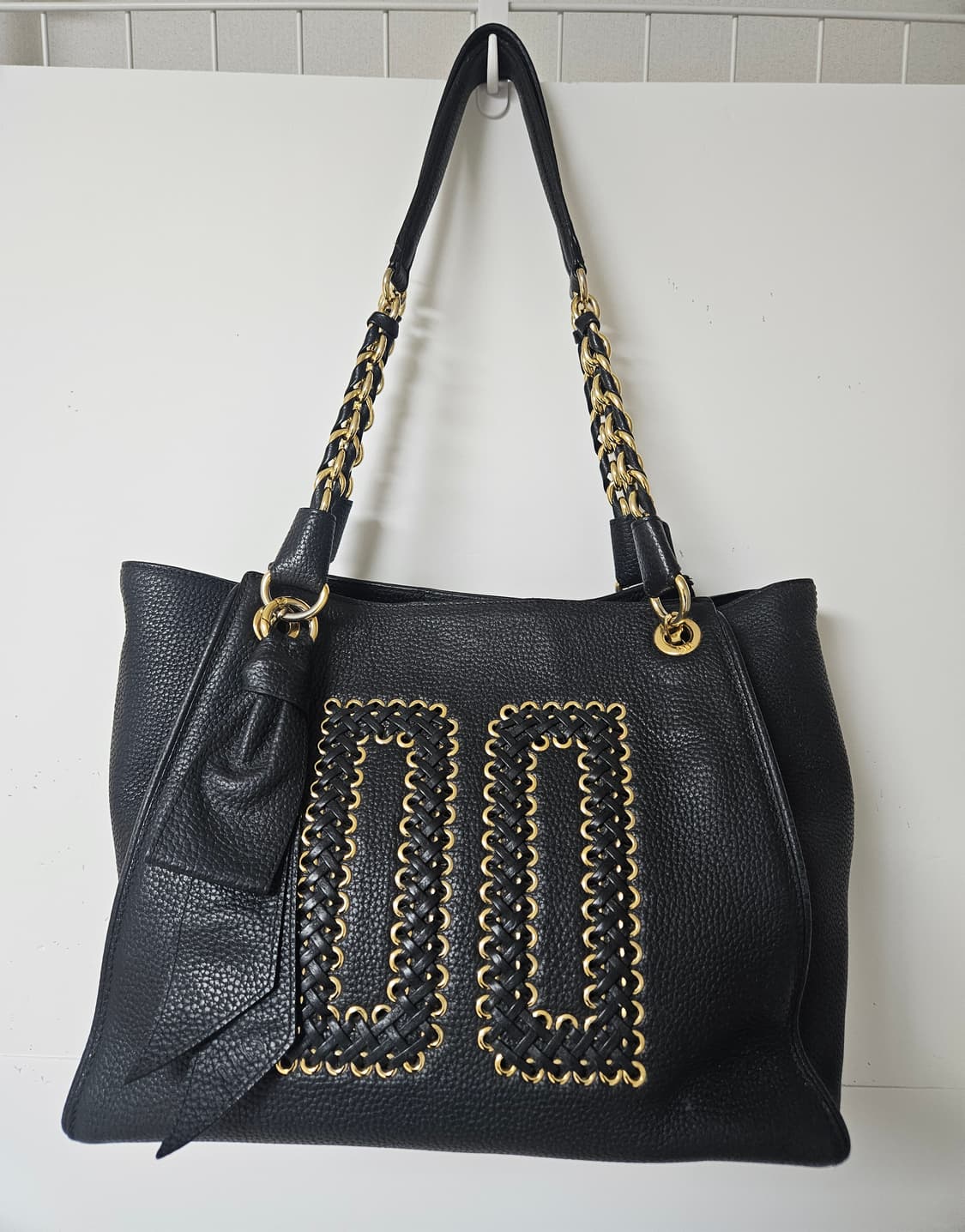 닥스 DAKS DD 위빙 레더 토트백 (블랙) 상품이미지1