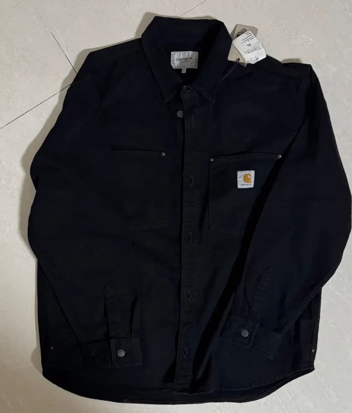 칼하트 윕 더비 셔츠 자켓(블랙 린스드, XL사이즈) 상품이미지3