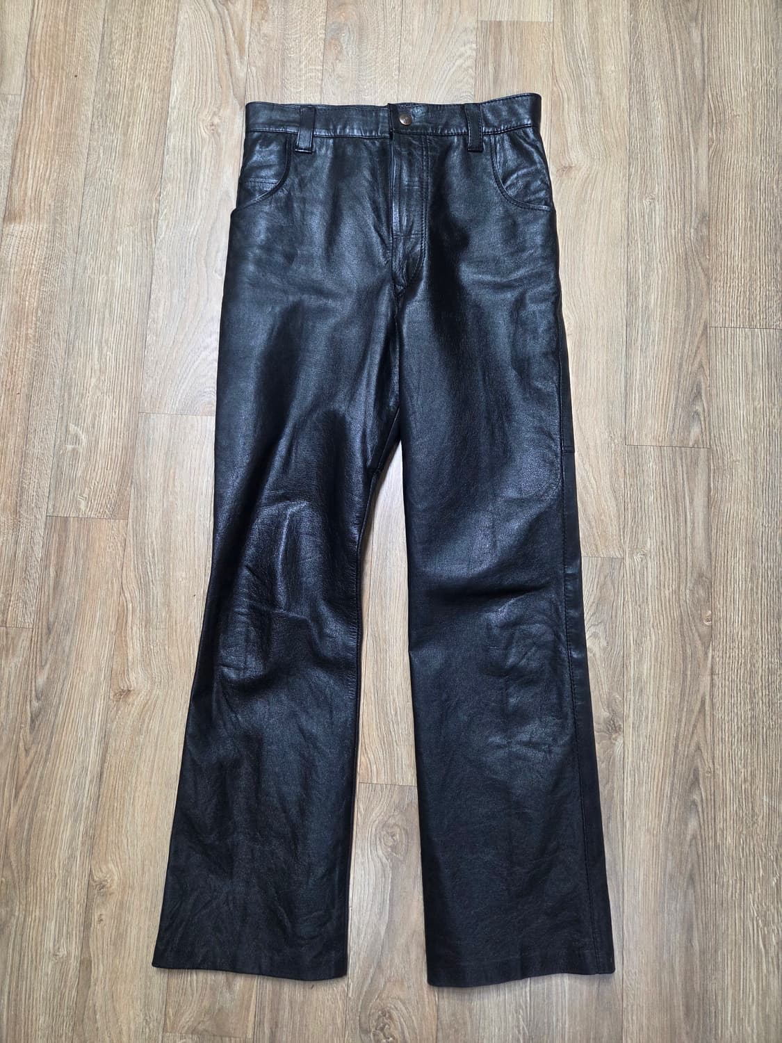 빈티지 레더 부츠컷 팬츠 상품이미지1