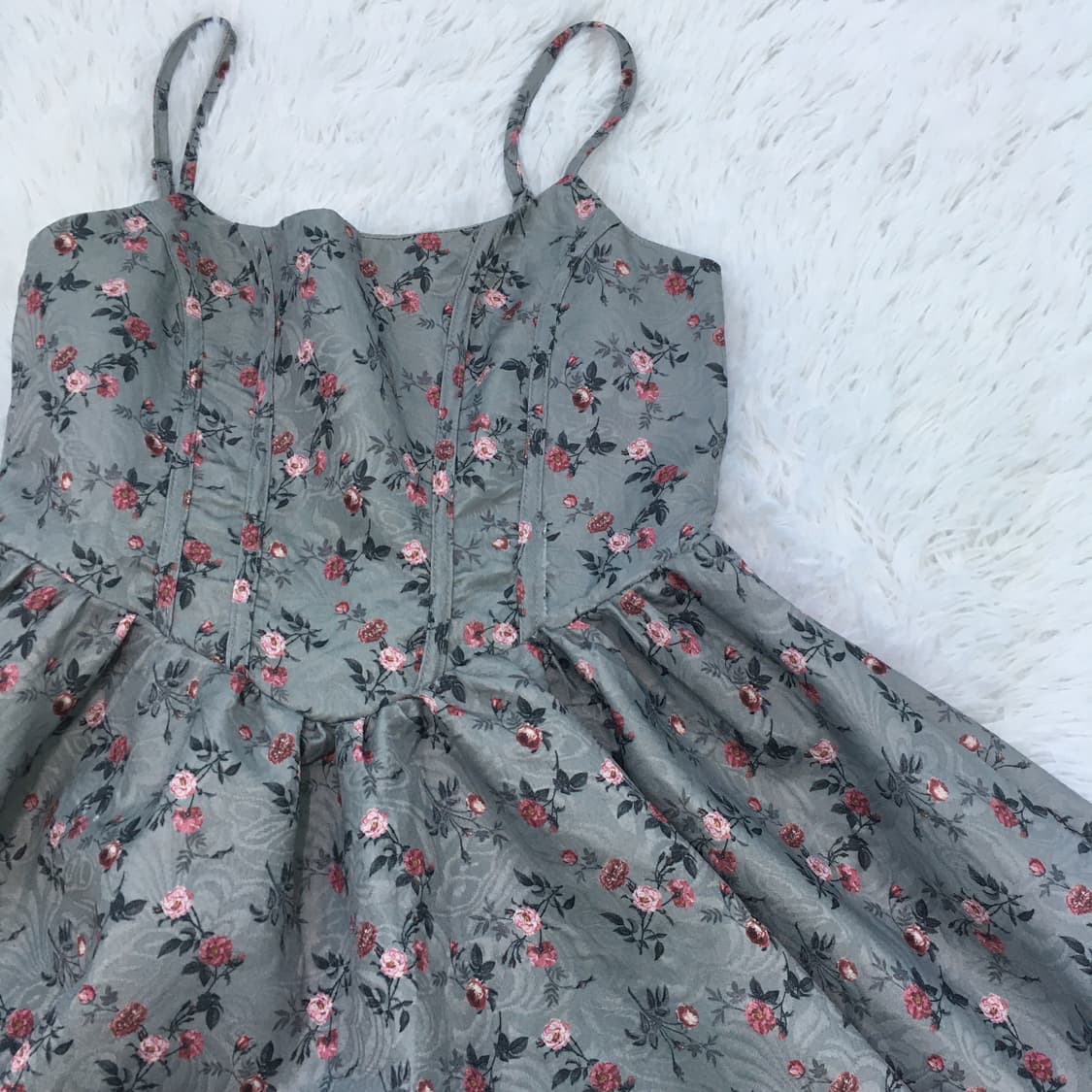 빈티지 민트 플라워 패턴 원피스 774 y2k 스트릿 갸루 펑키 일본빈티 상품이미지3