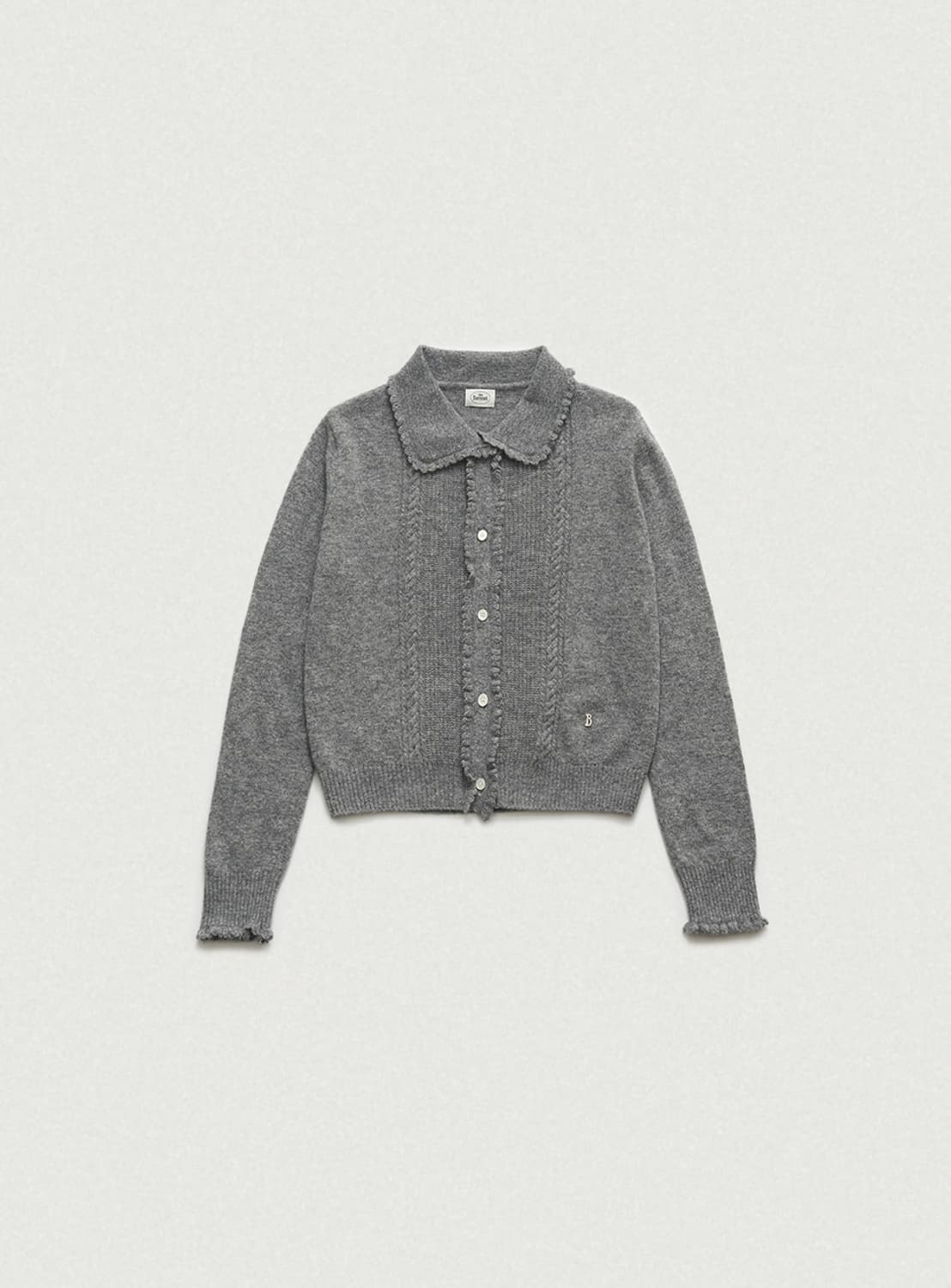 더바넷 cady heron scallop knit cardigan 차콜  상품이미지3