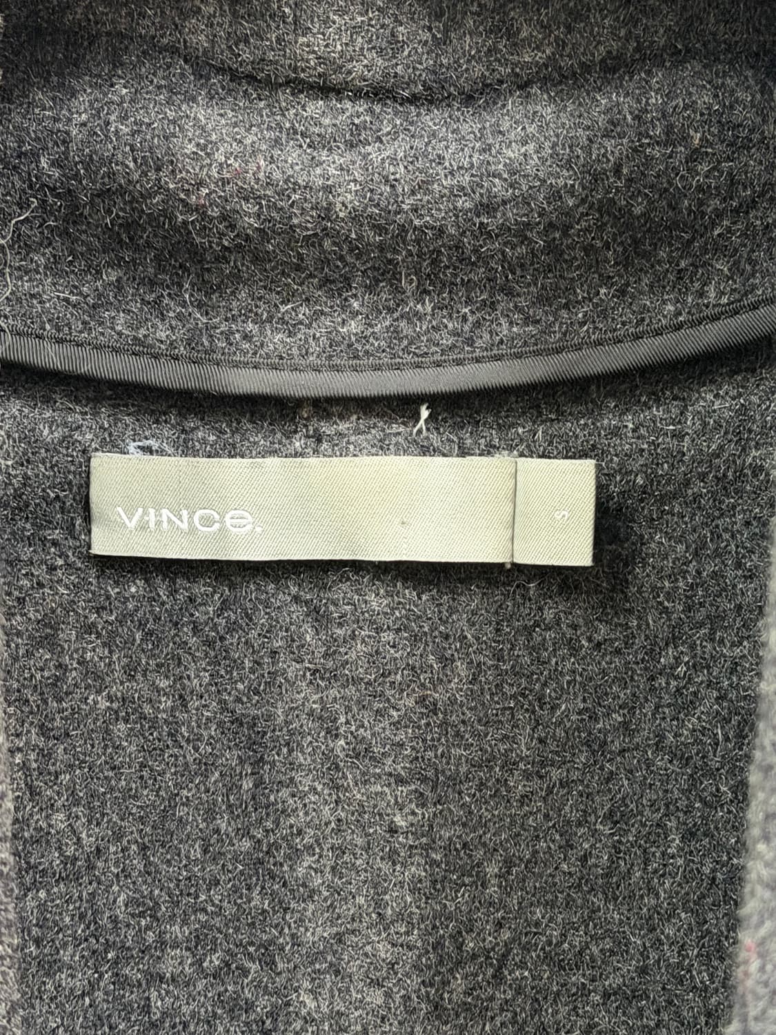 Vince 노카라 울 블렌드 롱라인 코트 S 상품이미지2