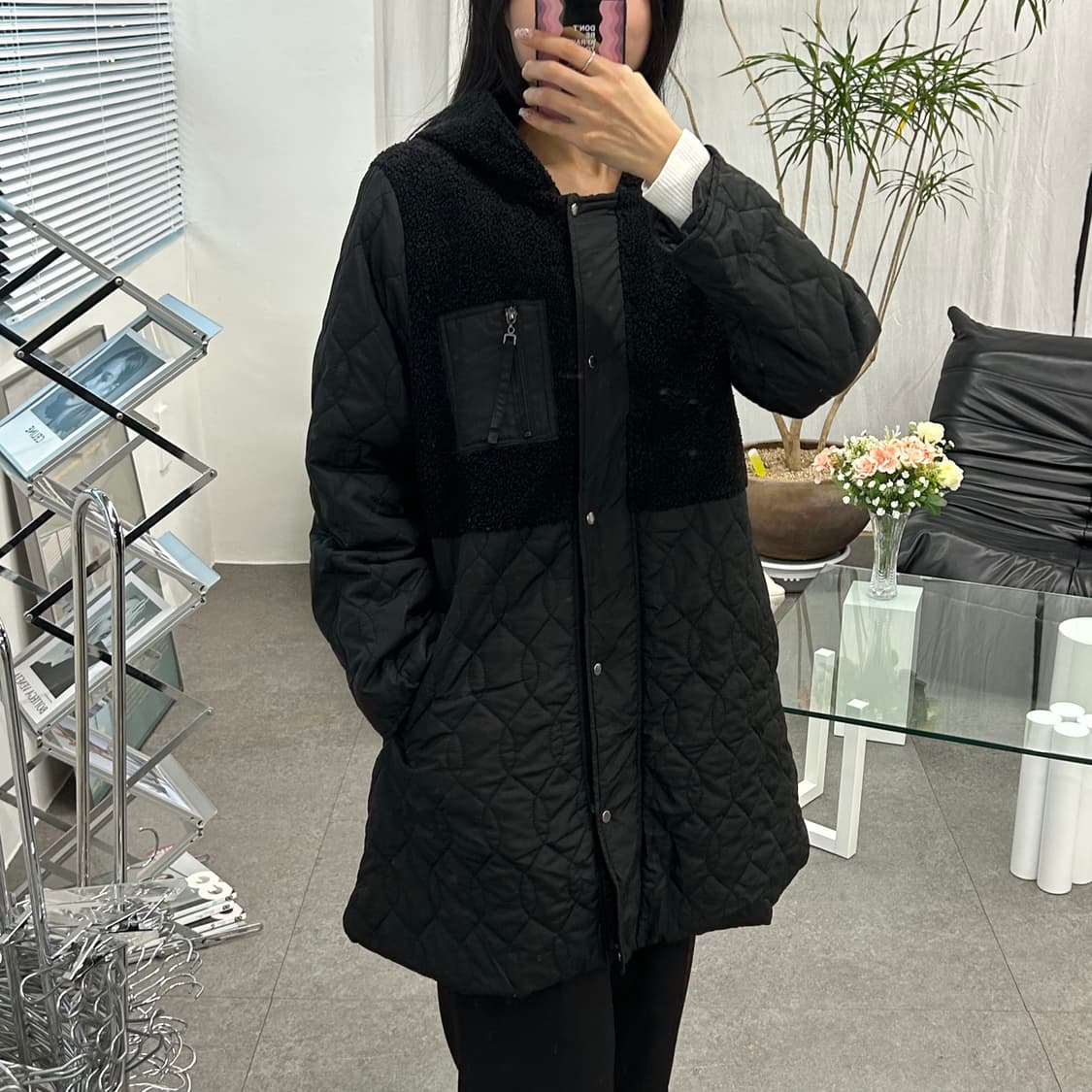 ALLEGRO 퀄팅 롱 자켓 상품이미지3