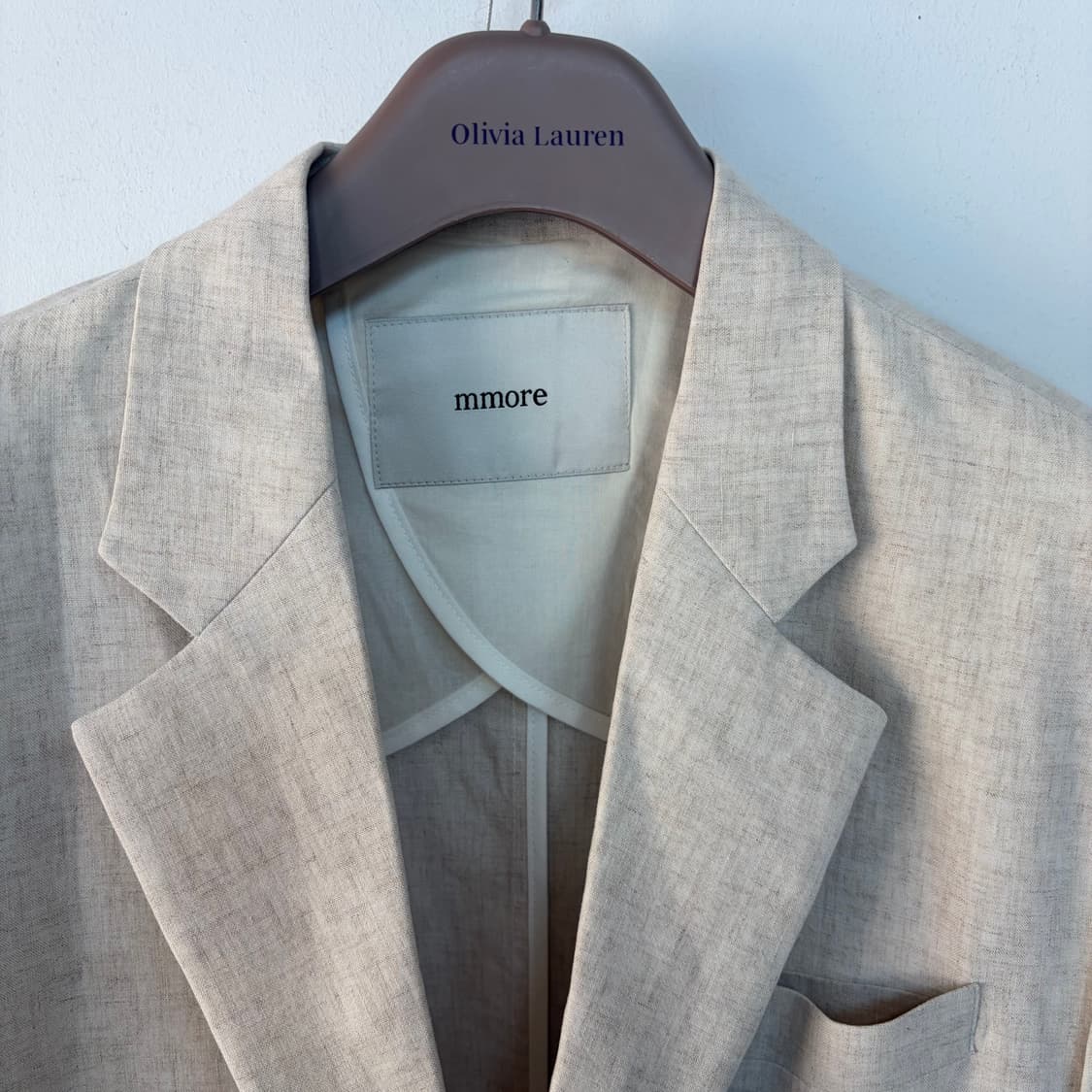 mmore 베이지색 린넨 블레이저 자켓 상품이미지2