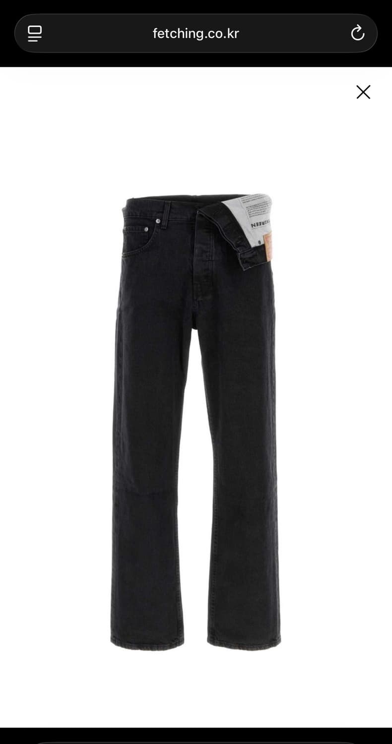 와이프로젝트 비대칭데님33블랙 상품이미지2