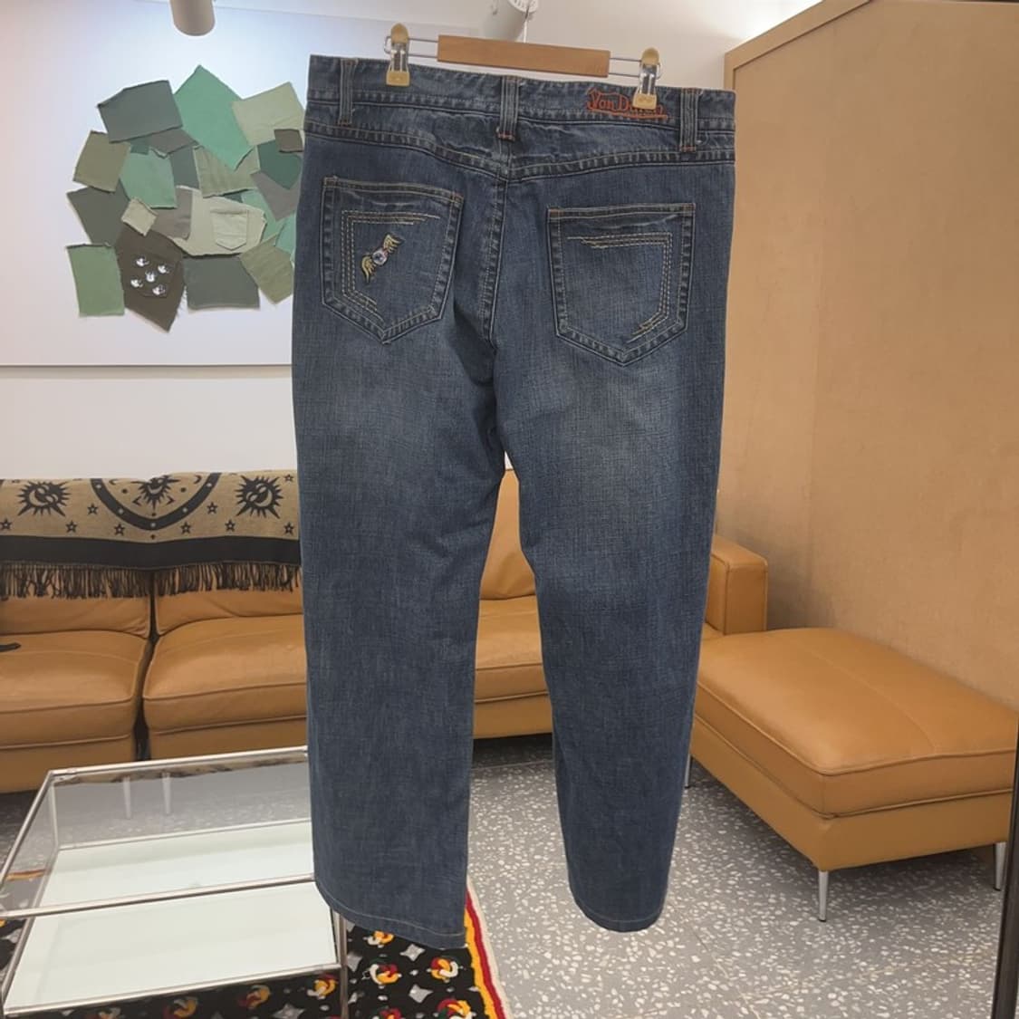 본 더치 그로테스크 자수 패치 데님 팬츠  32인치 C06796 상품이미지4