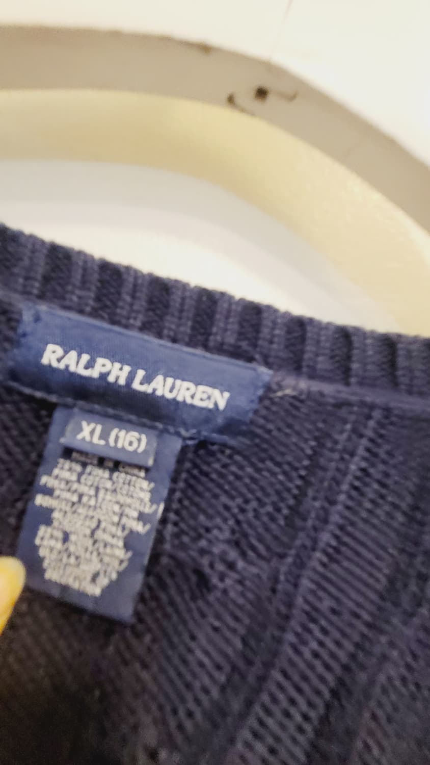 폴로 랄프로렌 네이비 브이넥 니트 상품이미지2