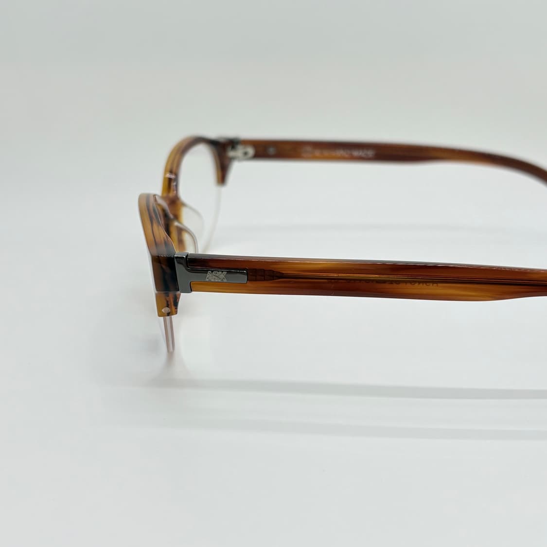 ASK 오벌형 브라운 반뿔테 빈티지안경 상품이미지5