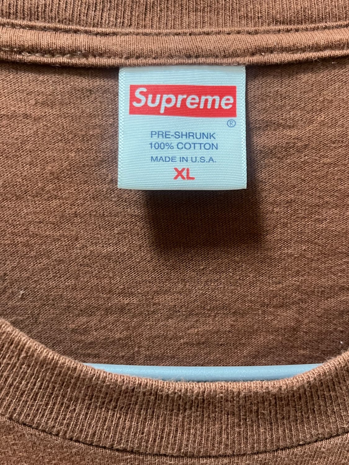 슈프림 알 그린 티셔츠 브라운 (XL) 상품이미지3
