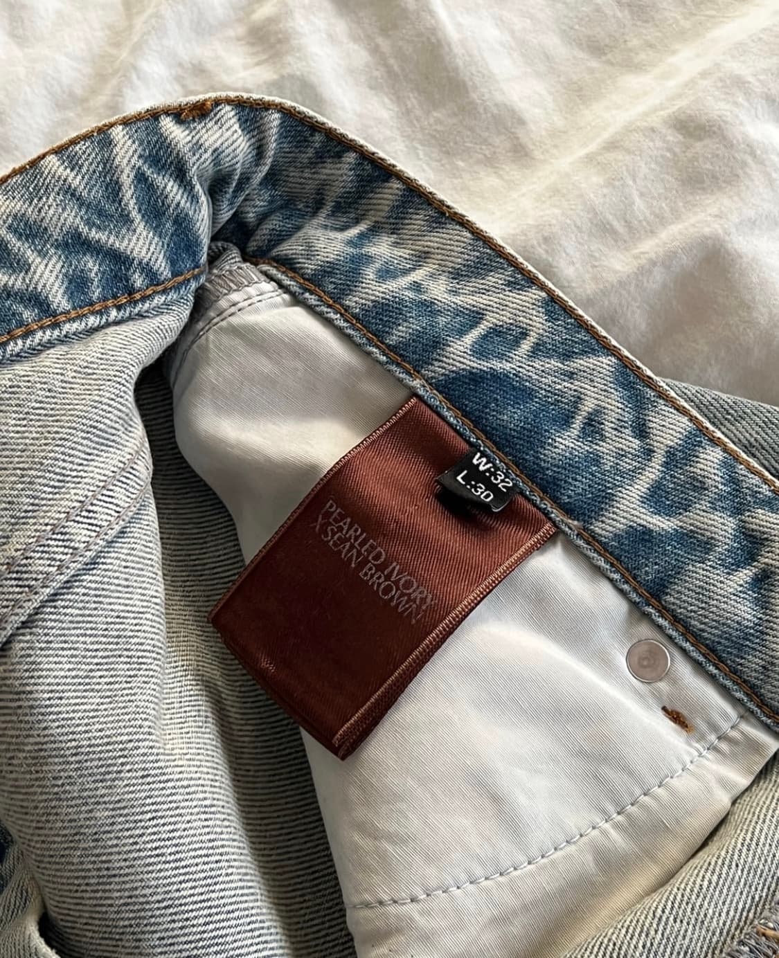 PI WIDE LEG LIGHT BLUE WASHED DENIM 32 상품이미지7