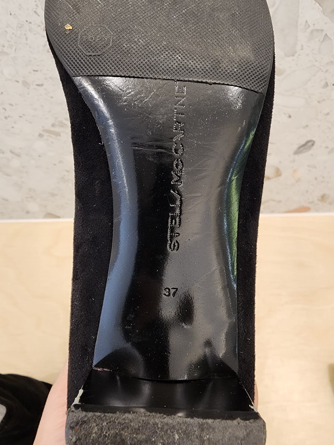 스텔라매카트니 스웨이드 삭스부츠 37 블랙 상품이미지6