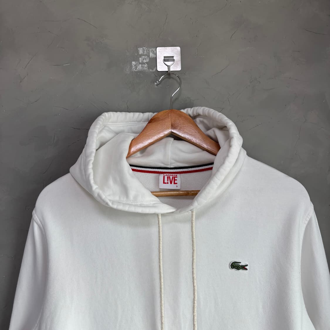 라코스테 후드 화이트 상품이미지2