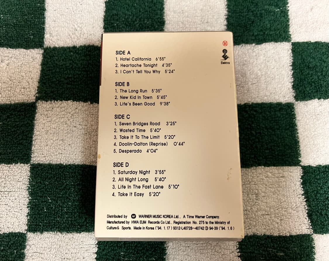 Eagles 이글스 밴드 더블 앨범 카세트테이프 상품이미지6