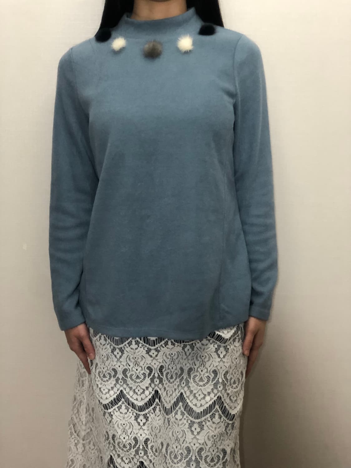 빈티지 파스텔 블루 니트 상품이미지8