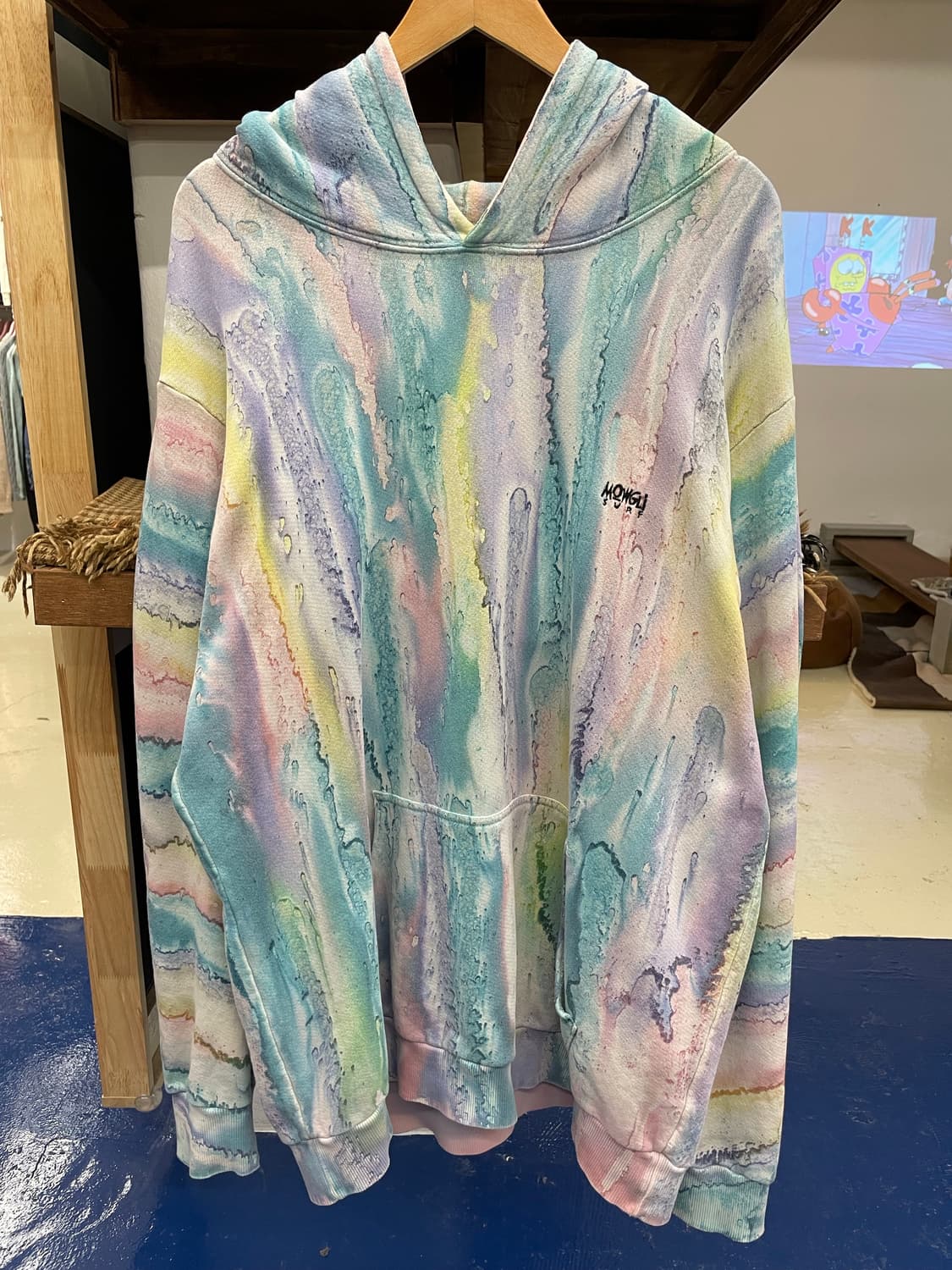 1990s USA Mowgli surf 타이다이 후드티 상품이미지4