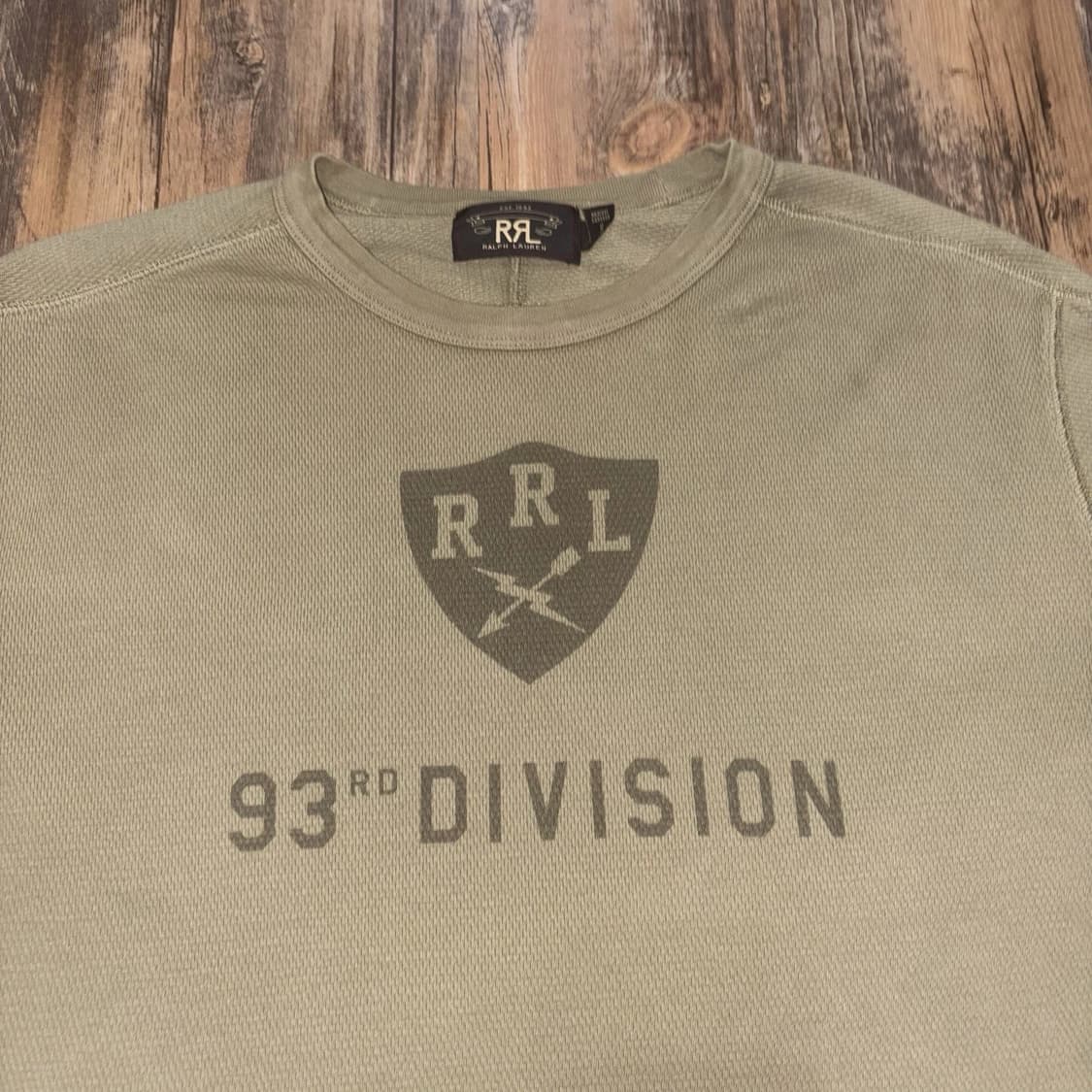 더블 알엘 93rd 디비전 와플 니트 써멀 롱 슬리브 티셔츠 상품이미지2