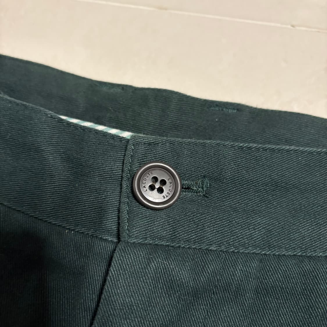 정품 라코스테 다크그린 치노팬츠 카키 면바지 34인치 상품이미지7