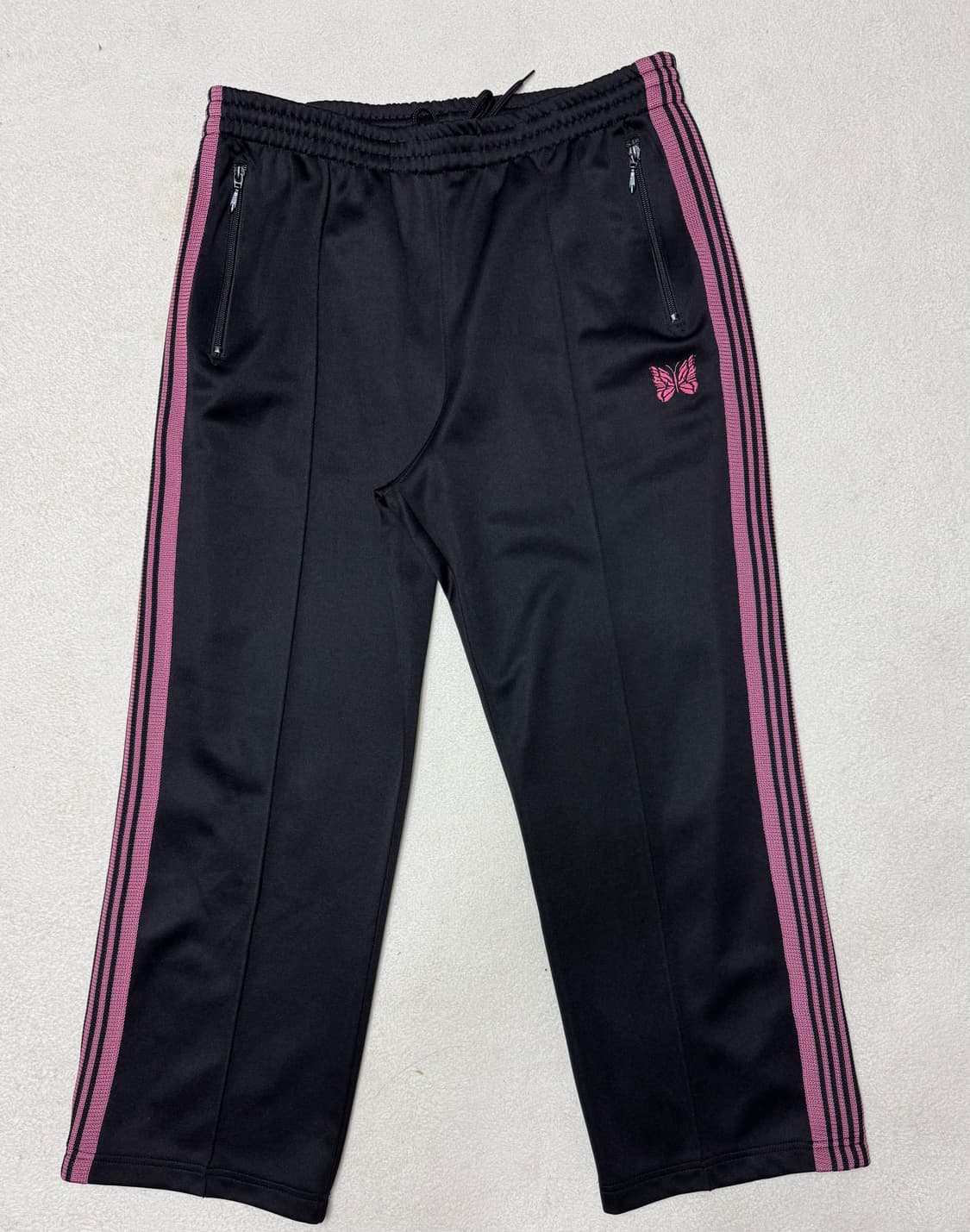 니들스 트랙팬츠 블랙 핑크 L 상품이미지1