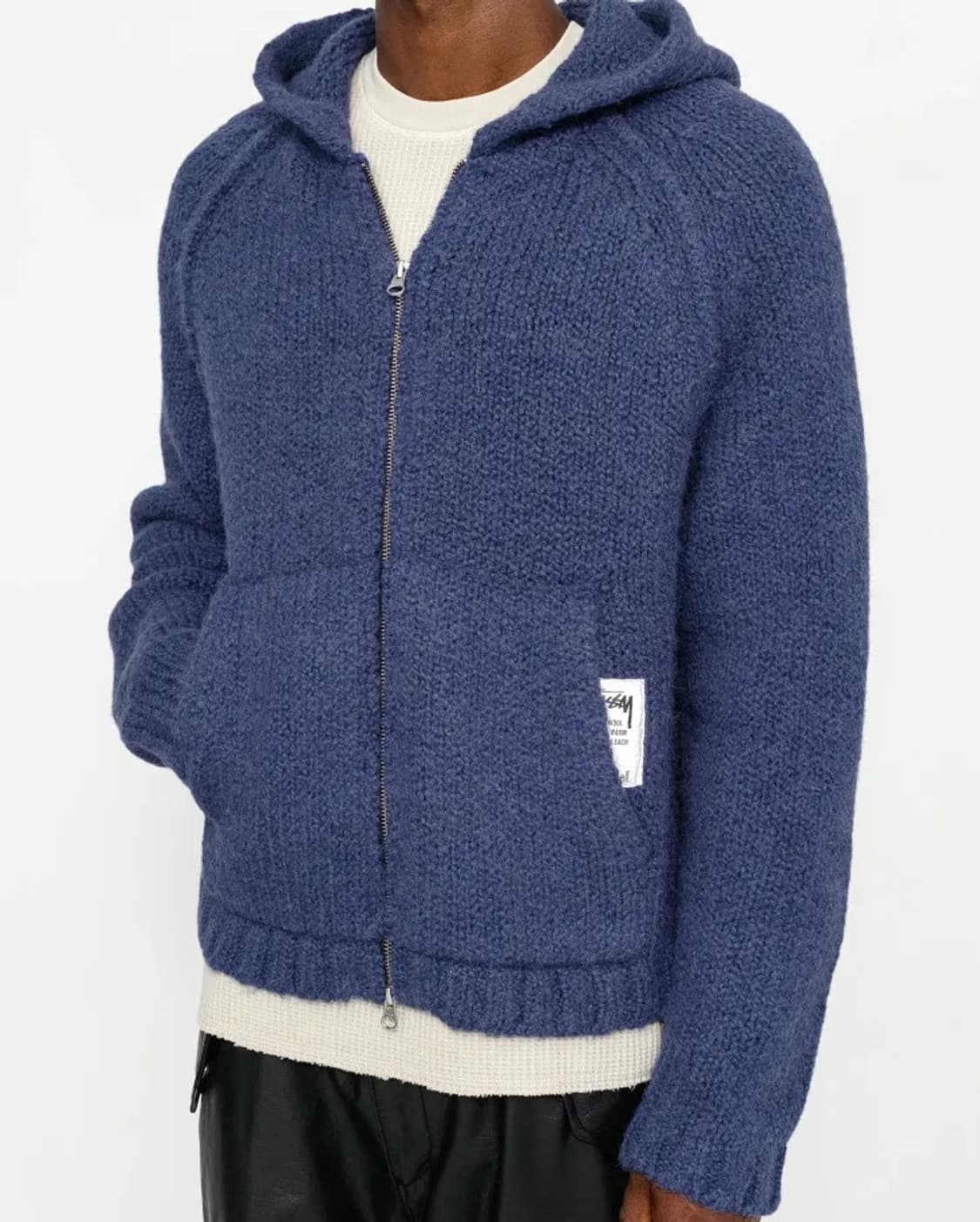 스투시 알파카 울 청키 니트 집업 상품이미지1