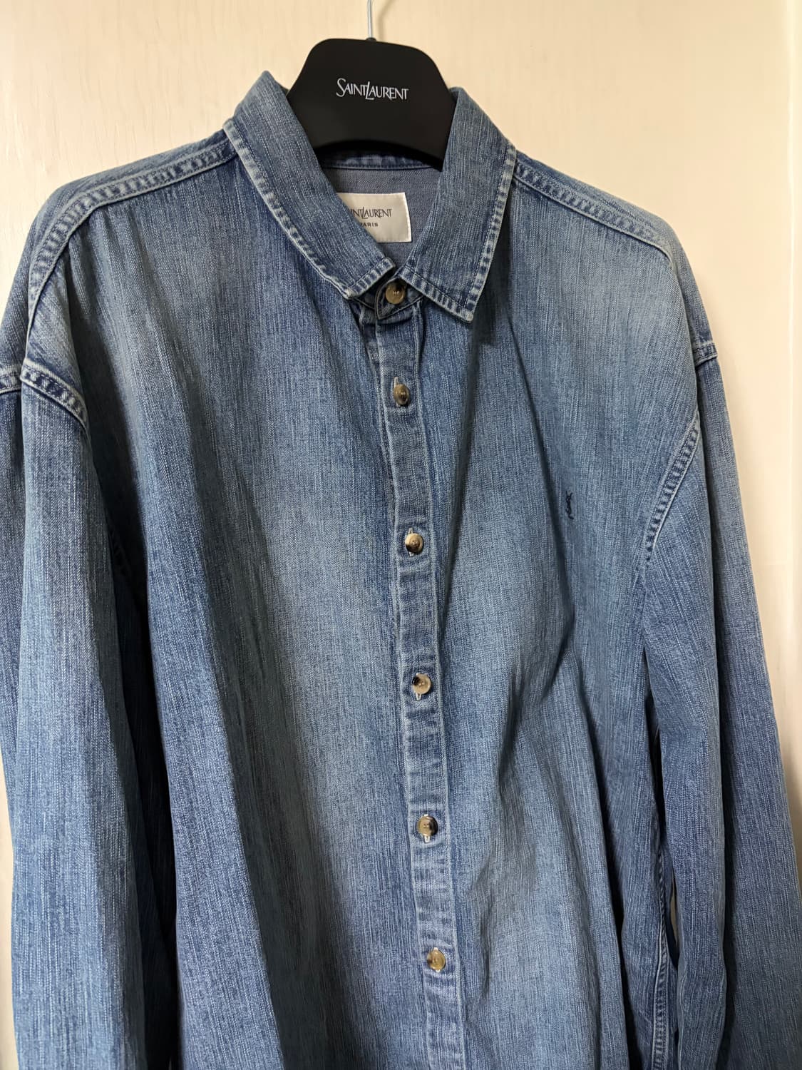 생로랑 / 로고 데님 셔츠 / XL 상품이미지6