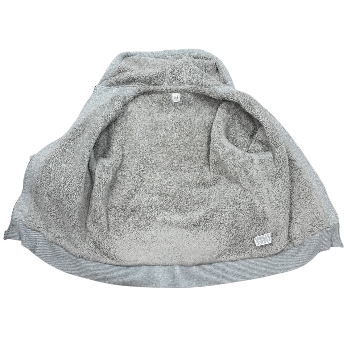 GAP 빈티지 스펠로고 보아털 후드집업 자켓 그레이 XL 상품이미지3