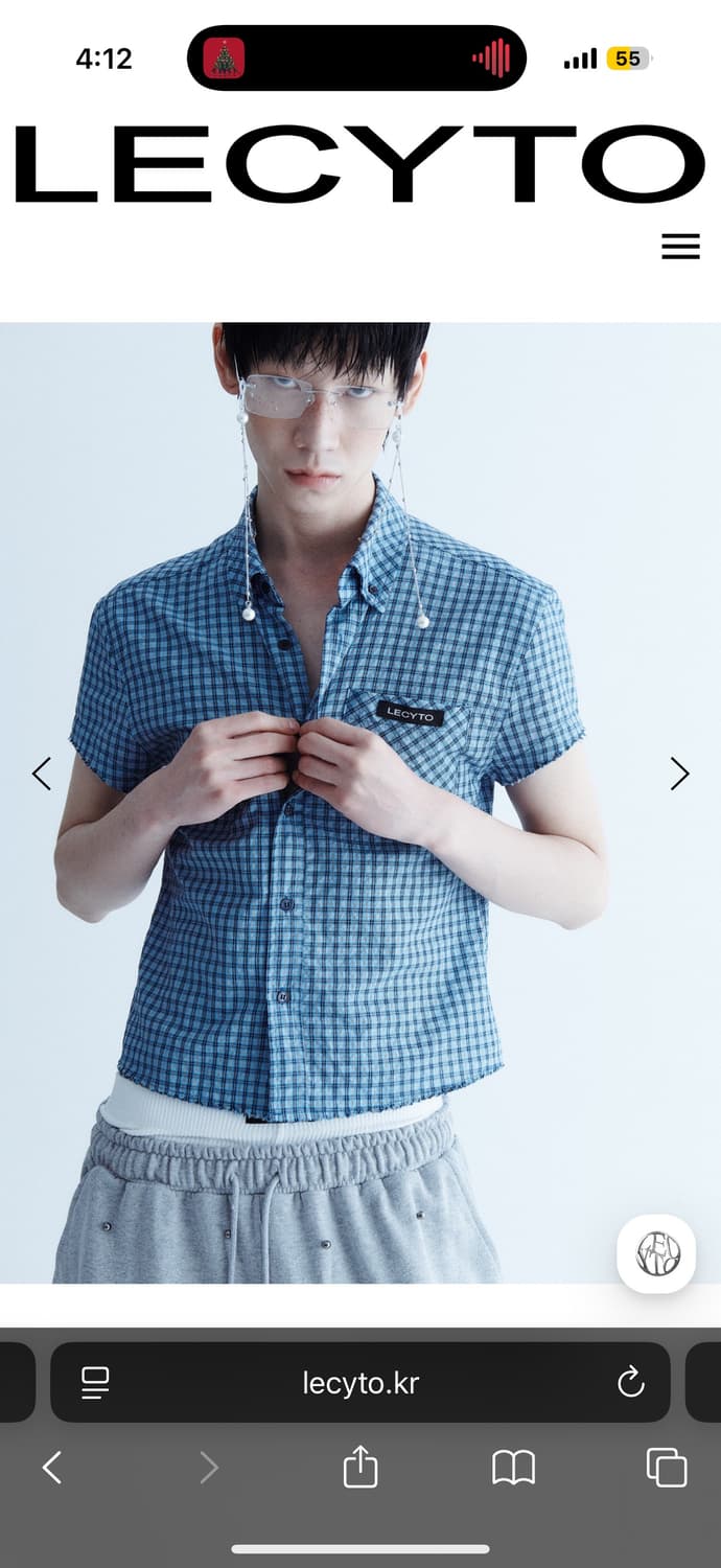 LECYTO 체크 반팔 셔츠 레씨토 상품이미지2