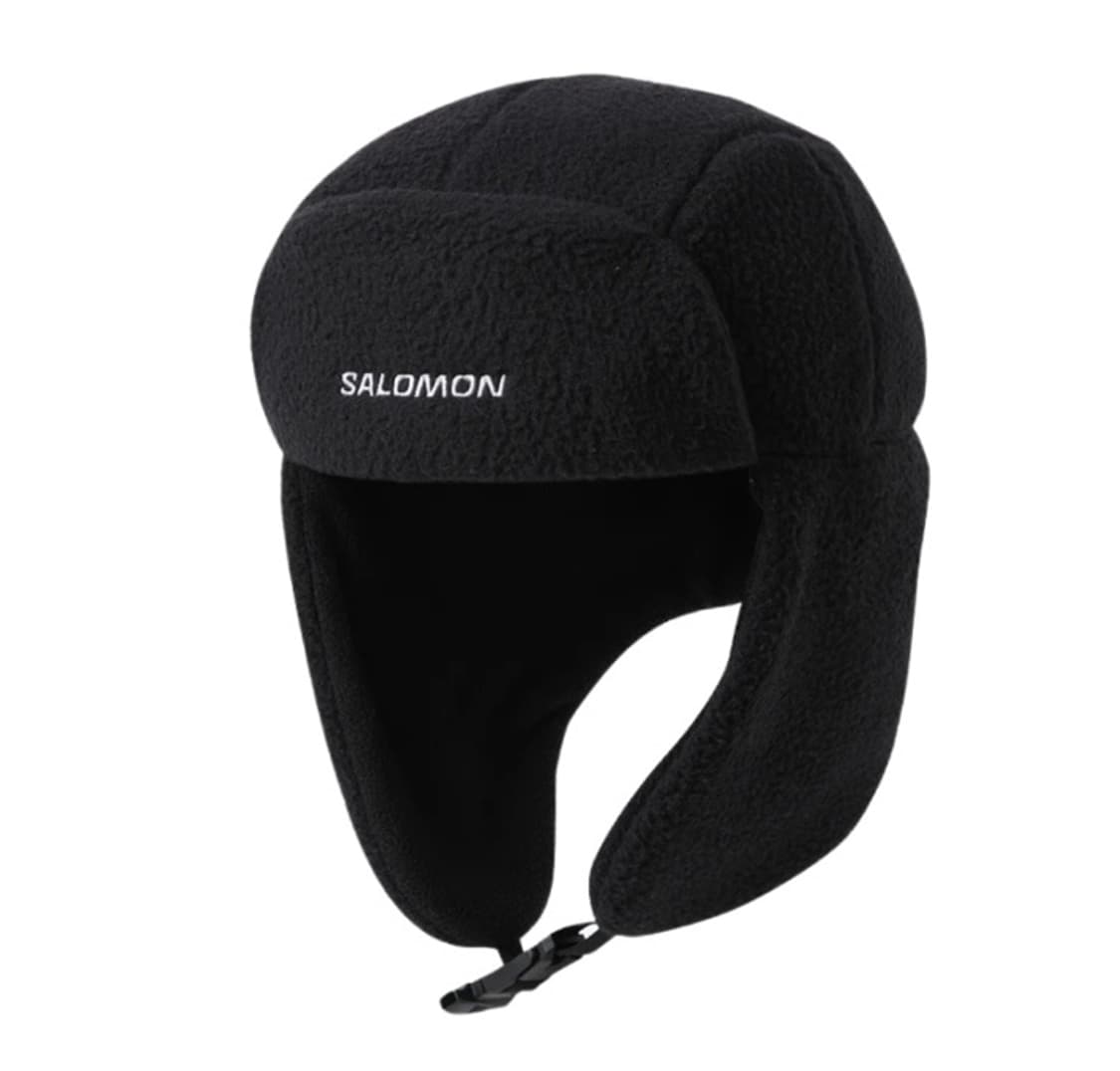 살로몬 플리스 플랩 트래퍼 햇 블랙 상품이미지1
